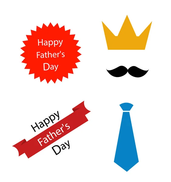 Father's day greeting template vector illustration — Stock Vector