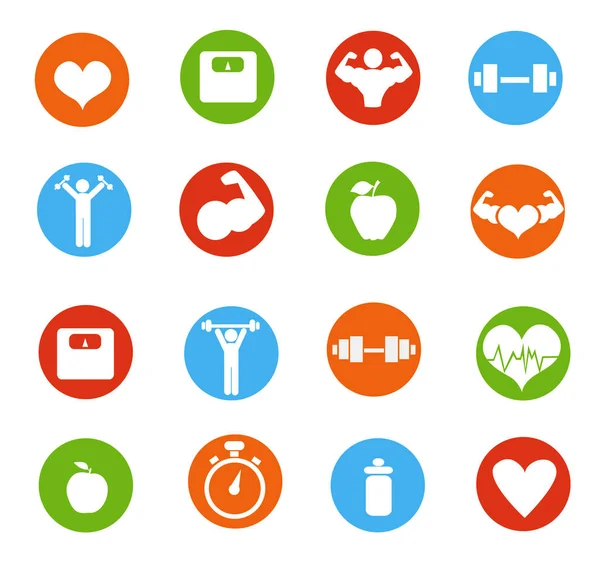 Fitness-Symbole Vektor-Illustration — Stockvektor