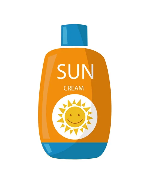 Glossy sunblock cream vector illustration — Stock Vector