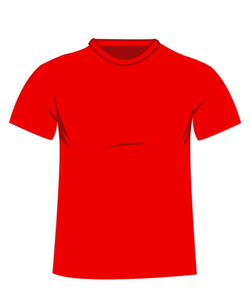 T shirt vektor ilustrasi pada putih - Stok Vektor
