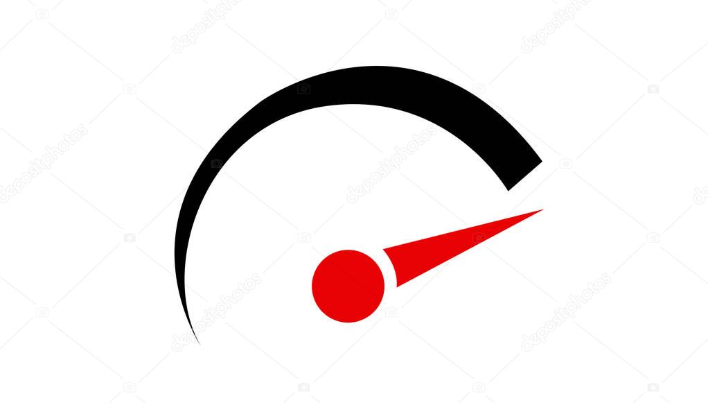 speedometer. abstract symbol of speed