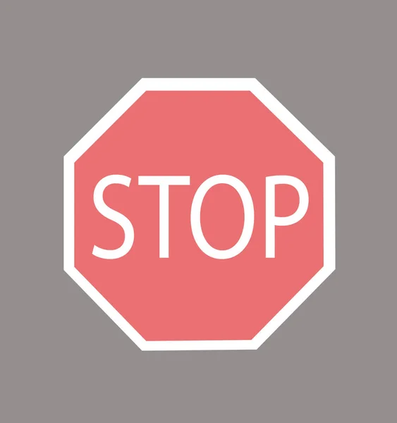 Vektorová ilustrace značky Stop — Stockový vektor