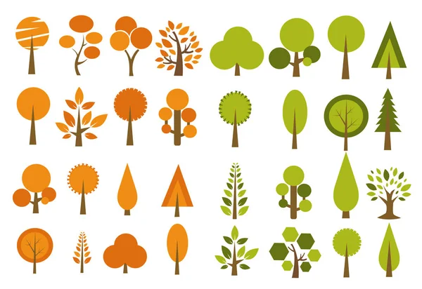 Bäume Symbol Vektor Illustration — Stockvektor