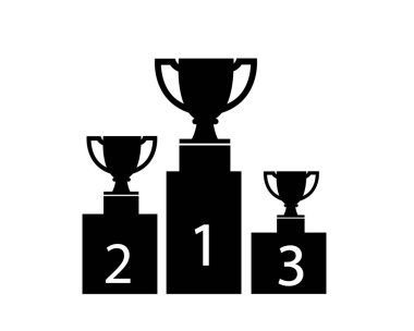 vektör şampiyonları kupa simgesi