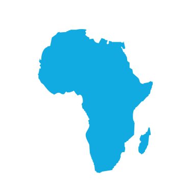 Afrika haritası vektör illüstrasyonu
