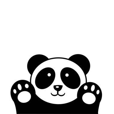 Sevimli hayvan panda tasarım