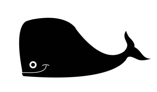 可爱的卡通鲸图解 — 图库矢量图片