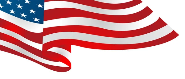 Vettore Isolato Della Bandiera Degli Stati Uniti America — Vettoriale Stock
