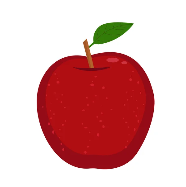 Red Apple Vector Illustration — Stock Vector