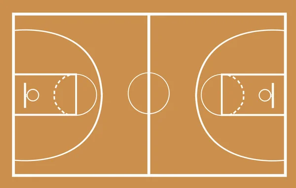 Campo Basket Vettoriale Illustrazione — Vettoriale Stock