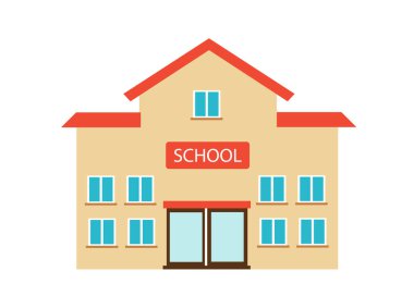 Lise binası vektör illüstrasyonu