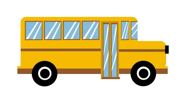 Yellow School Bus Vector Illustration — Stock Vector
