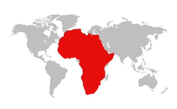 アフリカ地図ベクトル図 — ストックベクタ