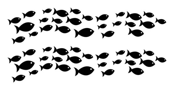 Fiskar Ikoner Vektor Illustration — Stock vektor