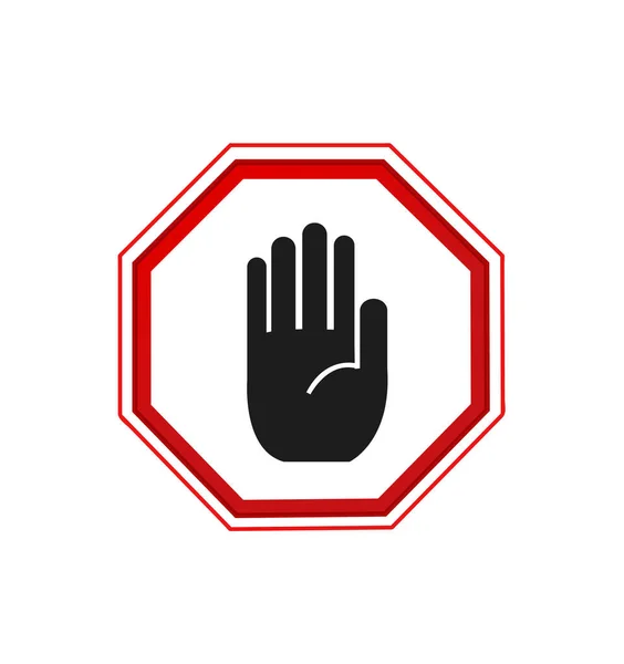Kein Einlass Handzeichen — Stockvektor