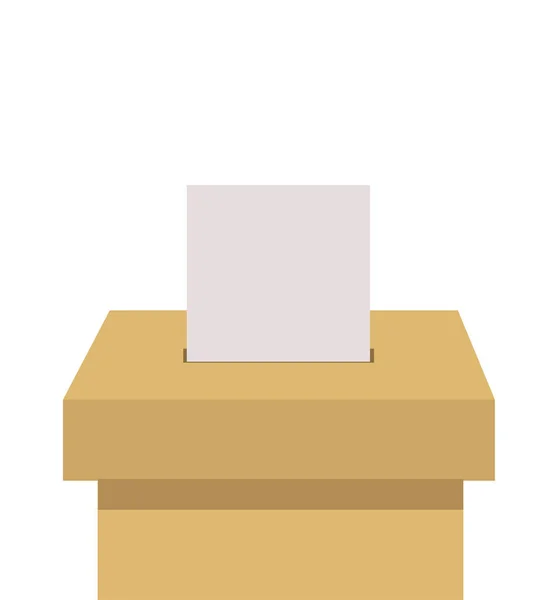 选民投票的载体进入投票箱 — 图库矢量图片