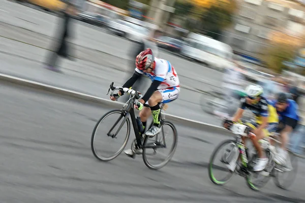 Rusia Ciudad Magnitogorsk Septiembre 2015 Disparo Paseo Bicicleta Abierta Por — Foto de Stock