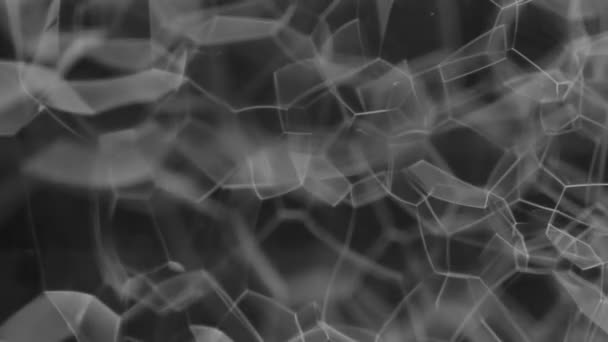 Extreme close-up. Rotatie, van prachtige ongebruikelijke bubbels. Bubbels textuur, abstract. — Stockvideo