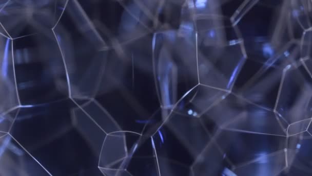 Rotation av texturen av bubblor. Närbild. — Stockvideo