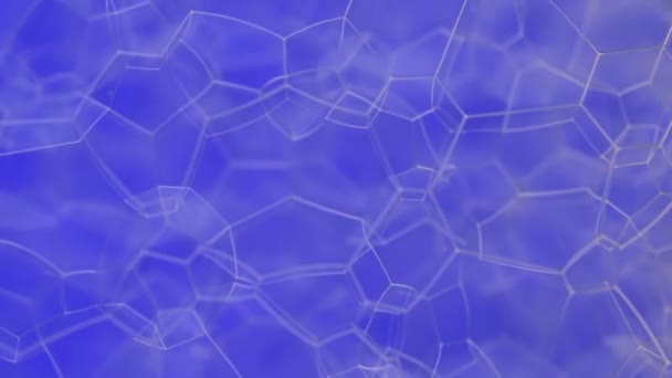 Rotation, soap bubbles texture blue. — Stock Video