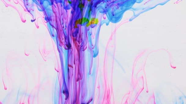 Beautiful movement of paint under water. — Stock Video