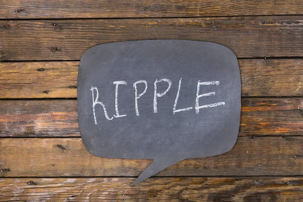 Word Inscription Ripple Written Chalk Blackboard Made Form Thought Top — Stock Photo, Image