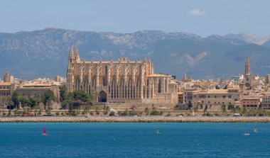 Panoramica de Catedral de Palma de Mallorca, İspanya