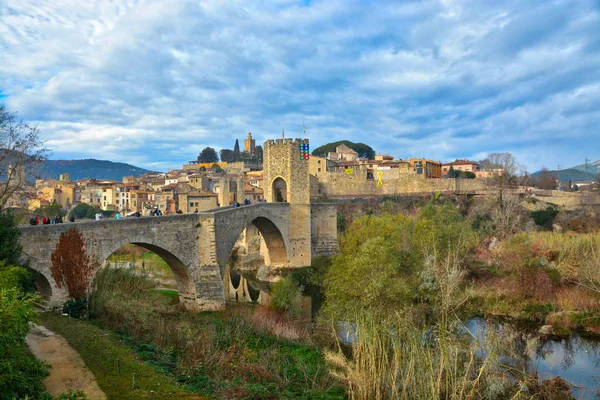 Castillo Besalu Cataluña España — Foto de Stock