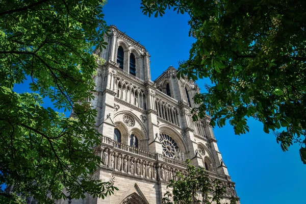 巴黎圣母院大教堂 最受欢迎的城市地标 — 图库照片