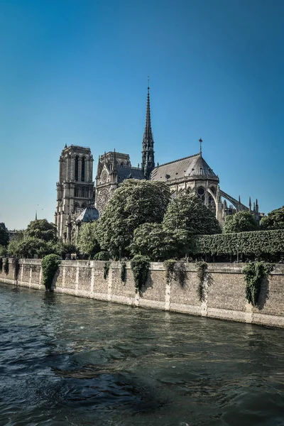 Καθεδρικό Ναό Notre Dame Του Παρισιού Γαλλία Πιο Δημοφιλές Αξιοθέατο — Φωτογραφία Αρχείου