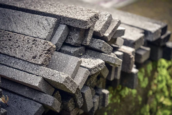 Stack Naturlig Sten Tegel Bali Indonesien — Stockfoto