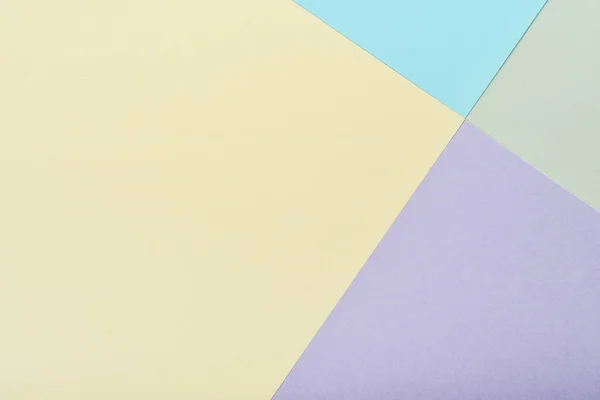 Blu Giallo Verde Viola Pastello Colore Carta Geometrico Piatto Laici — Foto Stock