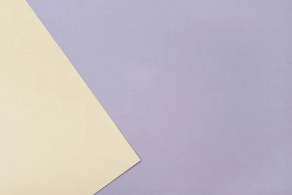 Papel Cor Pastel Amarelo Violeta Plano Geométrico Fundo Leigo — Fotografia de Stock