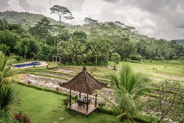 Bali Indonézia Január 2018 Pavilon Területén Nagy Mountain View Hotel — Stock Fotó