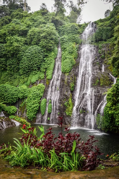 Cachoeira gêmea de Banyumala em Bali, Indonésia . — Fotografia de Stock