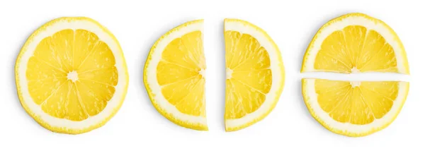 İzole limon dilimleri — Stok fotoğraf