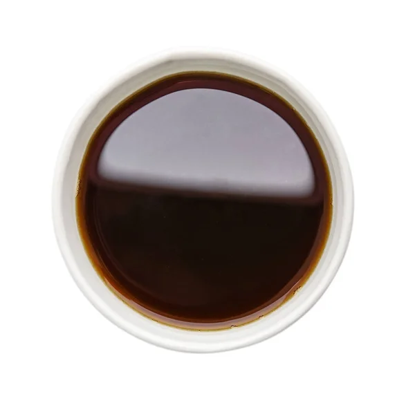 Wegwerp-afhaal kopjes met koffie — Stockfoto
