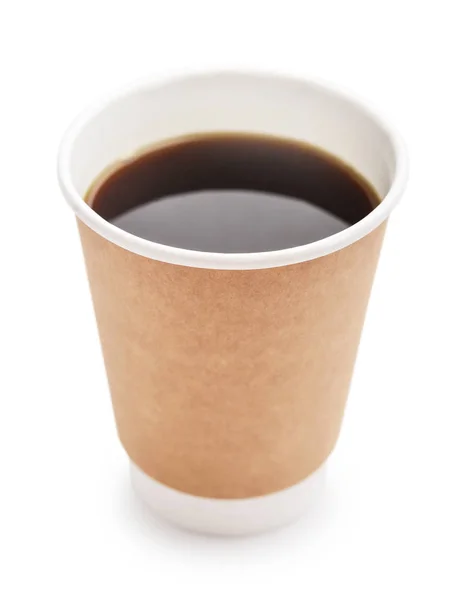 Disposable takeaway cups with coffee — Stock Photo, Image