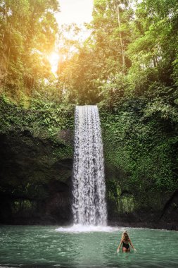 The beautiful  Tibumana Waterfall  clipart