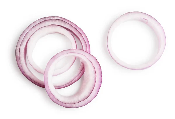 Set of red onion rings — Stock Photo, Image
