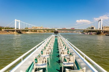 Tuna Nehri, Budapest city, Macaristan teknede cruise üst güverte 