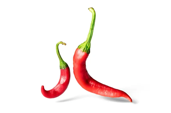 Rode Hete Chili Peper Geïsoleerd Een Witte Achtergrond — Stockfoto