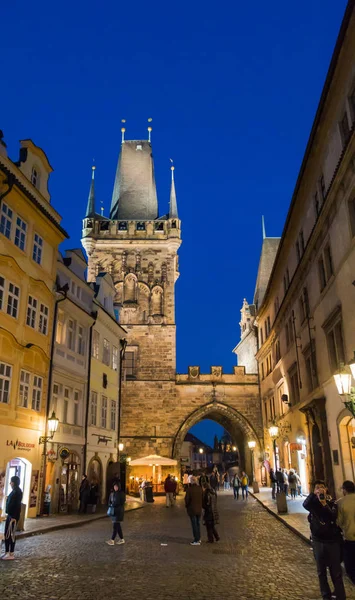 Lesser Town Bridge Tower in Prague — Stock Photo, Image