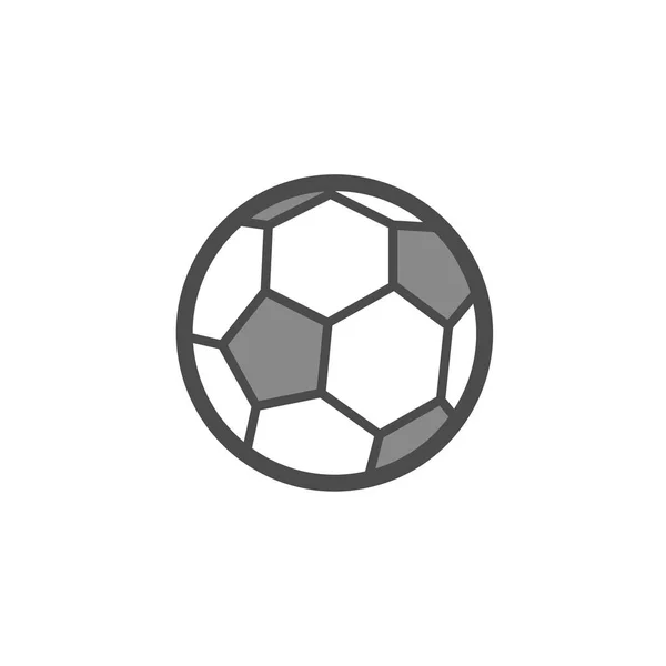 Soccer ball vector flat outline icon — Stock Vector