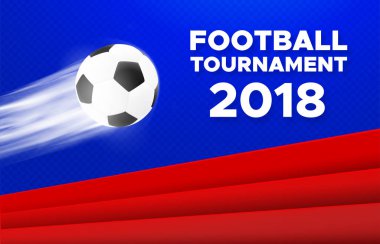Futbol 2018 afiş tasarımı. Rus renkleri