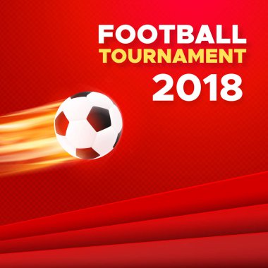 Futbol 2018 afiş tasarımı. Rusya renkleri