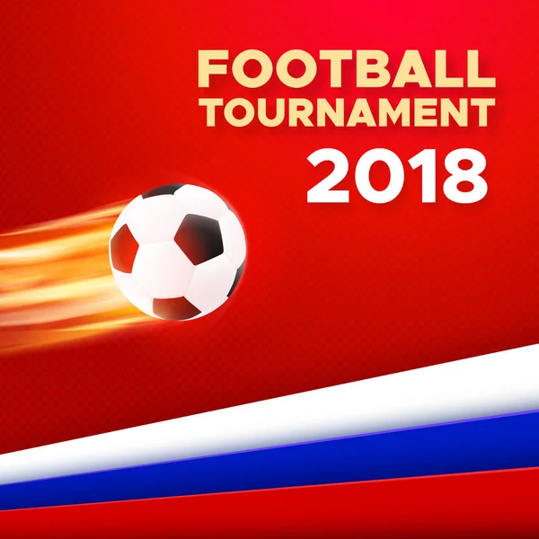Futbol 2018 afiş tasarımı. Rus renkleri