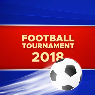 Futbol 2018 afiş tasarımı ile futbol topu