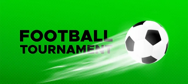 Diseño de póster deportivo de fútbol con pelota de fútbol — Vector de stock