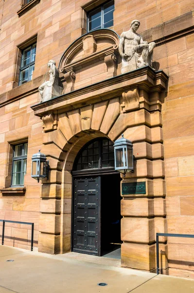 Wejście z Nuremberg próbny Courthouse — Zdjęcie stockowe